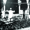 Mental patients in the courtyard of Toptaşı Asylum, possibly early twentieth century.