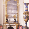 A Fireplace in main entrance hall and a Yildiz vase signed by Halit