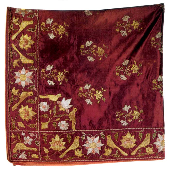 Embroidery, Satin Bundle, 18th Century