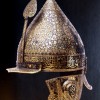 Ceremonial helmet, Istanbul, mid-16th century, iron, gold, ruby and turquoise