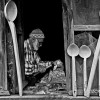 A spoon master, Hüseyin Çakmakçı (Selim Usta) in Bademli, Bodamya (source: www.bademlidernegi.com)