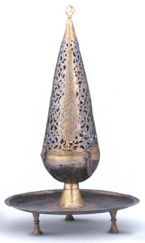 Ottoman, Cypress Shaped Incense Burner, From Tomb Of Ahmed I