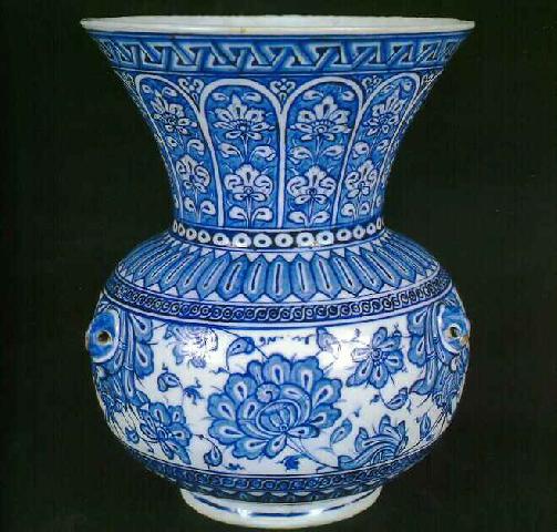 Blue And White Mosque Lamp, Turkish And Islamic Arts Museum