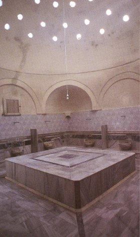 The hot section of the Hacı Kadın Bath of Kocamustafapaşa