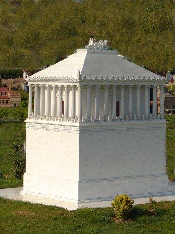 A model of the tomb of Mausolus, Miniaturk, Istanbul