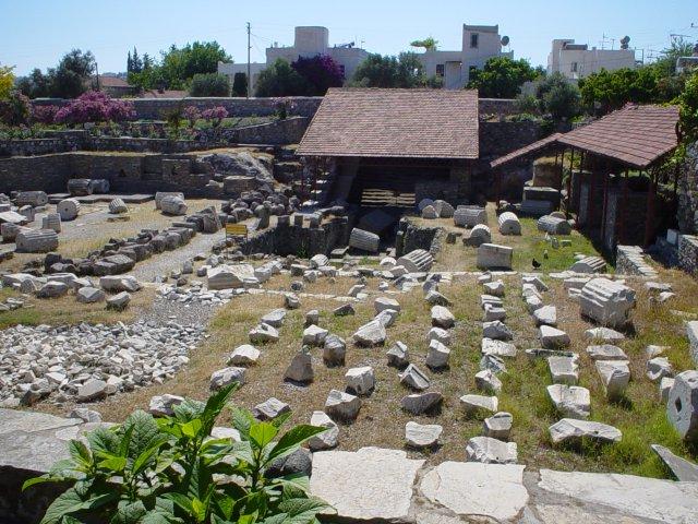 The remains of the tomb of Mausolus, Halicarnassus