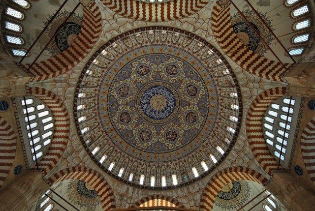 Interior view of the dome,  Selimiye Mosque